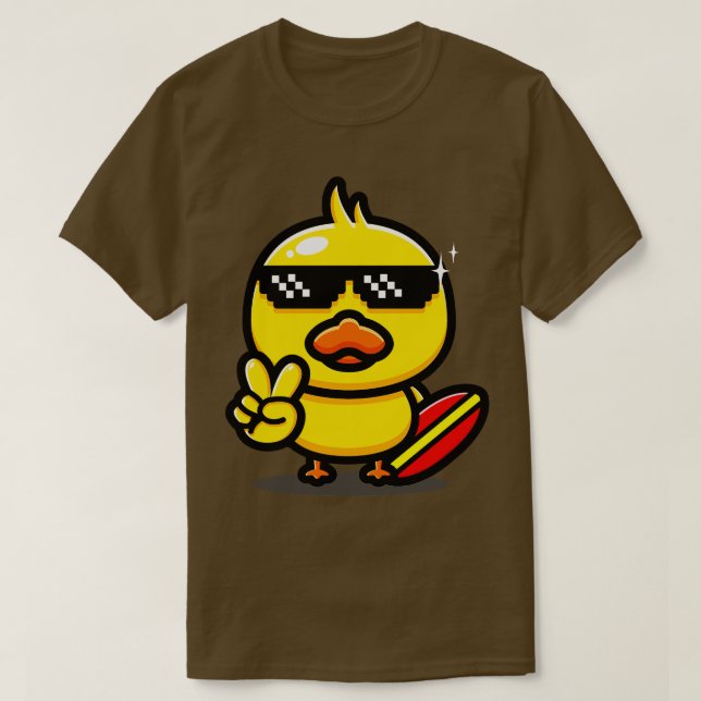 Camiseta Pato Guay Con Vacaciones De Surf En Verano (Diseño del anverso)