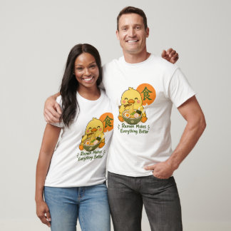 Camiseta Pato Kawaii de Ramen – Pato adorable comiendo Rame