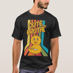 Camiseta Pato lindo pero brutal con cuchillo