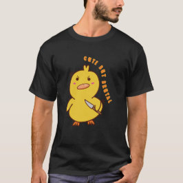 Camiseta Pato lindo pero brutal con cuchillo