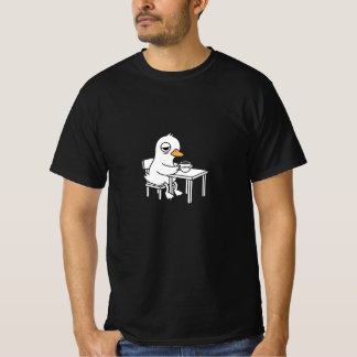 Camiseta Pato Mañana Dormilón Café Estado de Ánimo Divertid