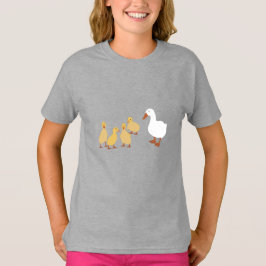 Camiseta Pato materno y pollos para bebés