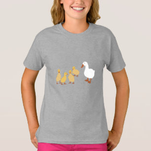 Camiseta Pato materno y pollos para bebés