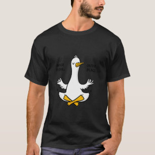 Camiseta Pato Meditando Divertido Honk Interno Paz Exterior