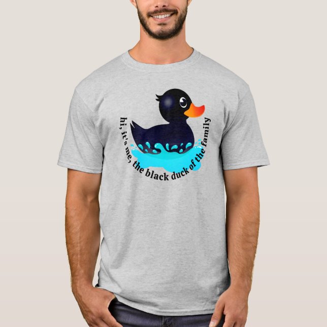 Camiseta Pato negro de goma - 'pato negro de la familia (Anverso)