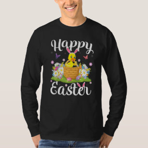 Camiseta Pato Pájaro Pascua Huevos Caza Pato Floral Pascua 