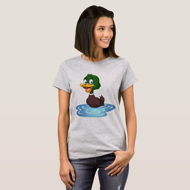 Camiseta Pato Personalizado lindo (Anverso completo)