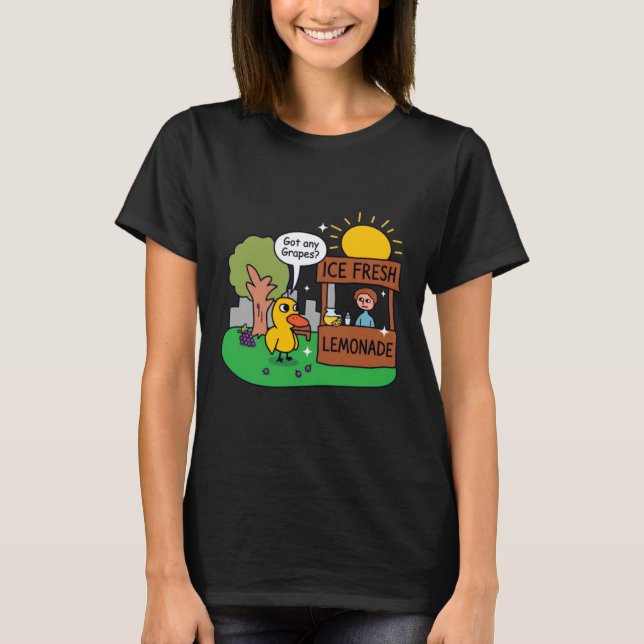 Camiseta Pato Pide Uvas Puesto De Limonada (Anverso)
