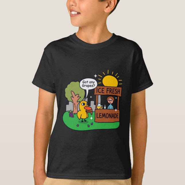 Camiseta Pato Pide Uvas Puesto De Limonada (Anverso)