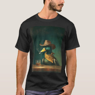 Camiseta Pato Real Fumando Cigarrillo Vintage Divertido Pat