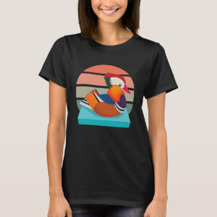 Camiseta Pato retro de vida salvaje mandarín para hombres m
