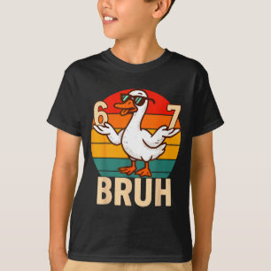 Camiseta Pato Retro Divertido Bruh 6 7 Meme Niños Adolescen