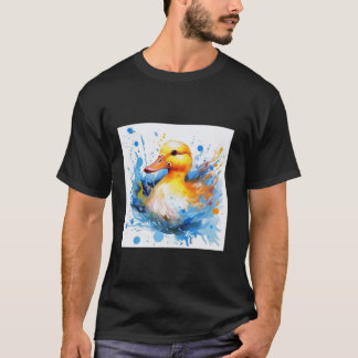 Camiseta pato retro Pintail Duck Cute Duck Watercolor