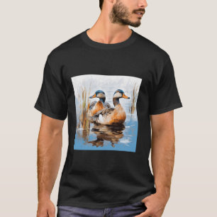 Camiseta pato retro Pintail Duck Cute Duck Watercolor