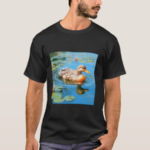 Camiseta pato retro Pintail Duck Cute Duck Watercolor