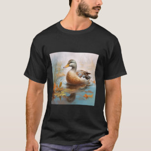 Camiseta pato retro Pintail Duck Cute Duck Watercolor