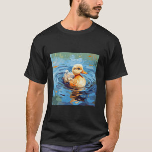 Camiseta pato retro Pintail Duck Cute Duck Watercolor