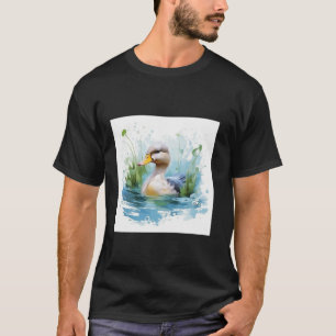 Camiseta pato retro Pintail Duck Cute Duck Watercolor
