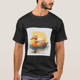 Camiseta pato retro Pintail Duck Cute Duck Watercolor