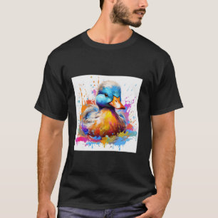 Camiseta pato retro Pintail Duck Cute Duck Watercolor