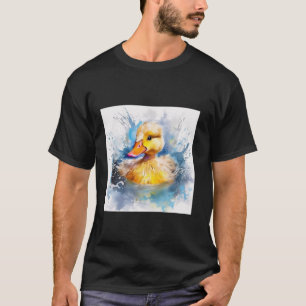 Camiseta pato retro Pintail Duck Cute Duck Watercolor