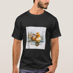 Camiseta pato retro Pintail Duck Cute Duck Watercolor