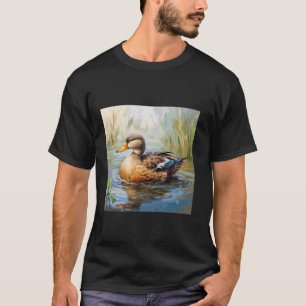 Camiseta pato retro Pintail Duck Cute Duck Watercolor