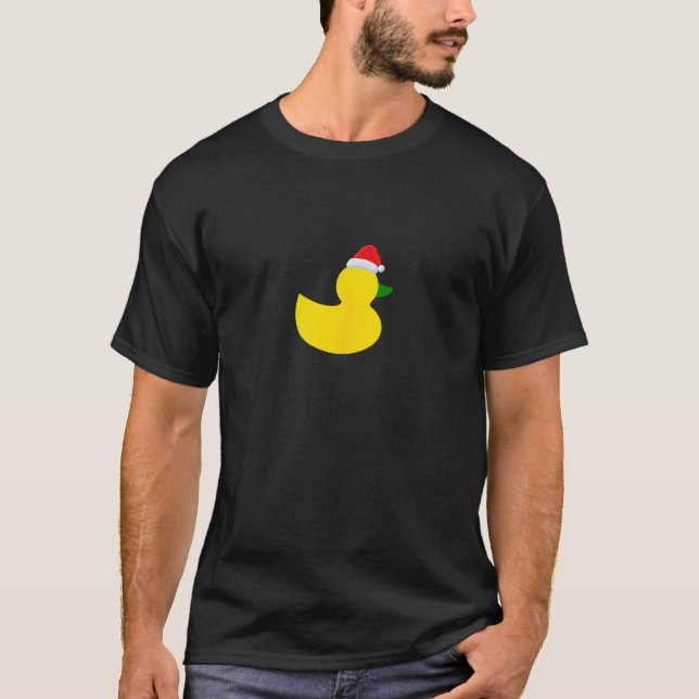 Camiseta Pato Sobre El Gorra De Santa Claus 4x4 Enthus Vehí (Anverso)