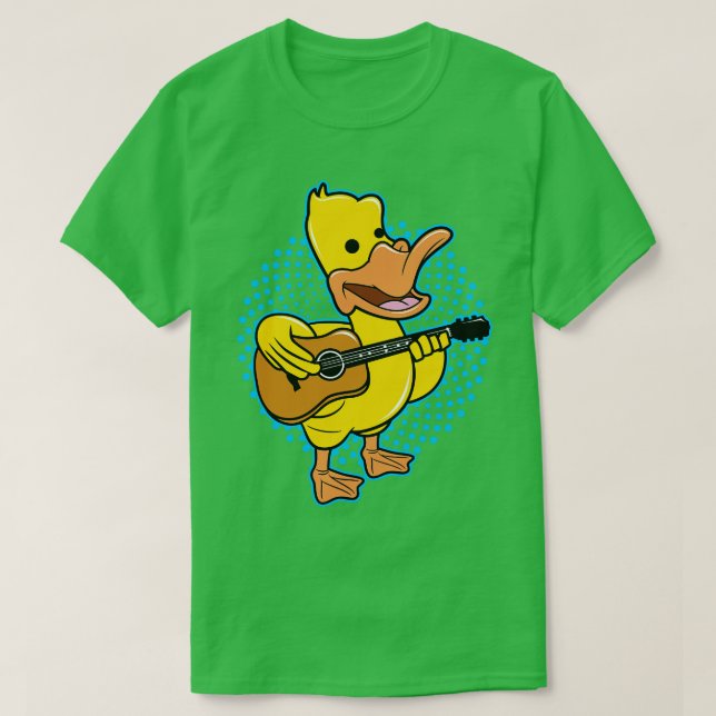 Camiseta Pato tocando la guitarra 1 (Diseño del anverso)