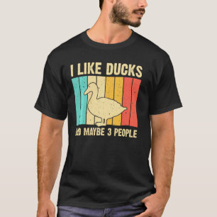 Camiseta Pato Vintage Para Hombres Patos Mujeres Pajarera D