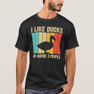 Camiseta Pato Vintage Para Hombres Patos Mujeres Pajarera D