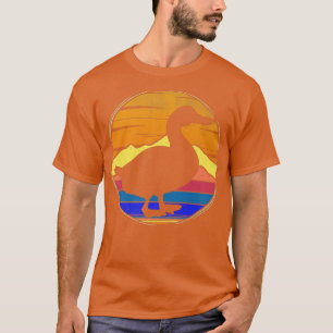 Camiseta Pato vintage Retro Sunset patos graciososGranjero
