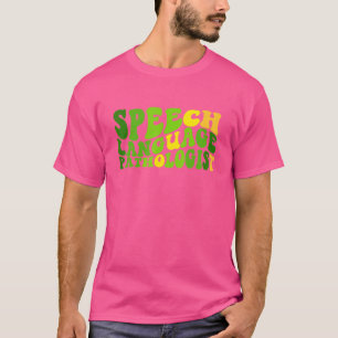 Camiseta Patólogo del lenguaje de voz Boho Retro Speech The