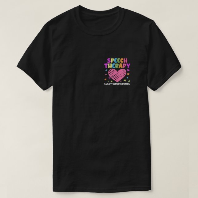 Camiseta Patólogo del lenguaje SLP y terapia del habla (Diseño del anverso)