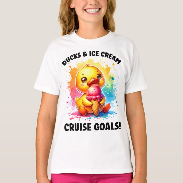 Camiseta Patos acuáticos y objetivos de crucero con crema d (Anverso)