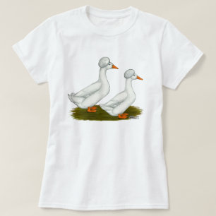 Camiseta Patos:  Blanco Crested