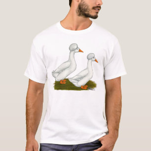 Camiseta Patos:  Blanco Crested
