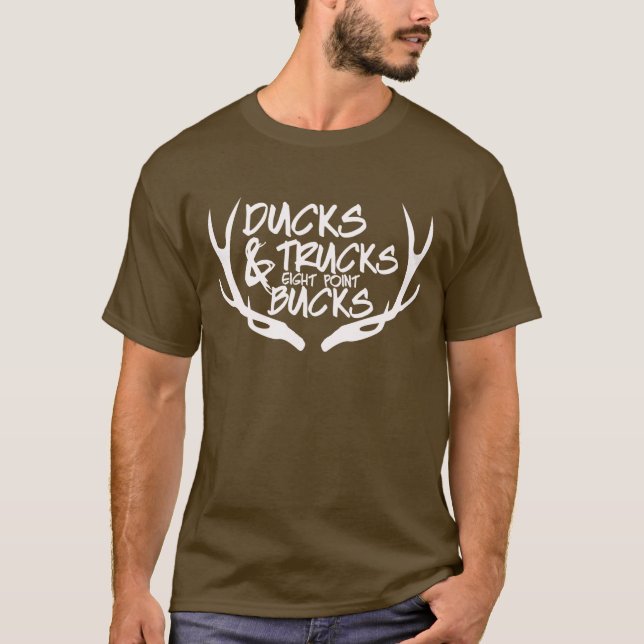 Camiseta Patos, camiones, ocho dólares del punto (Anverso)
