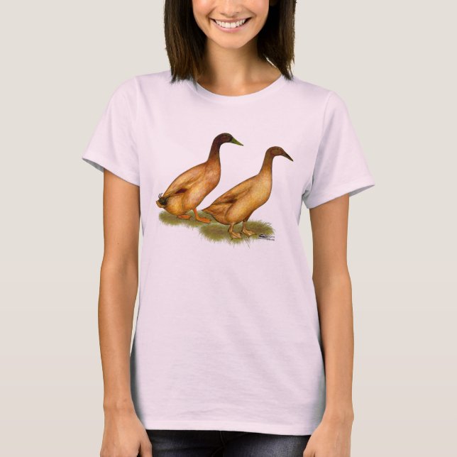 Camiseta Patos:  Campbell de color caqui (Anverso)