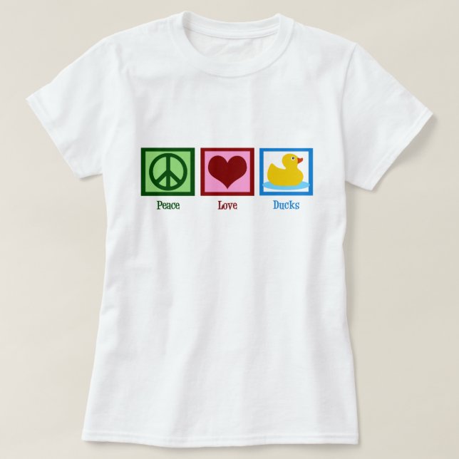 Camiseta Patos de amor por la paz de las mujeres (Diseño del anverso)