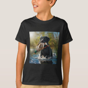 Camiseta Patos De Caza De Perros De Labrador Negro