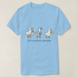 Camiseta Patos Divertidos de Trabajo Sátira Gráfica Corpora