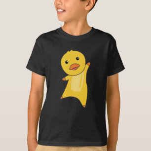 Camiseta Patos Dulces Patos Pájaros Amarillos Para Niños