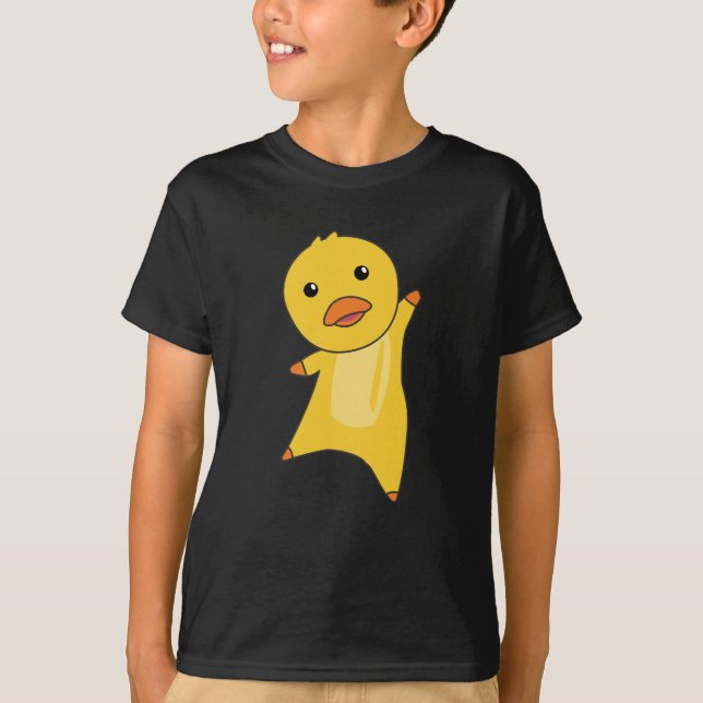 Camiseta Patos Dulces Patos Pájaros Amarillos Para Niños (Anverso)