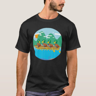 Camiseta Patos Graciosos En Un Bote De Fila | Guay Duckling