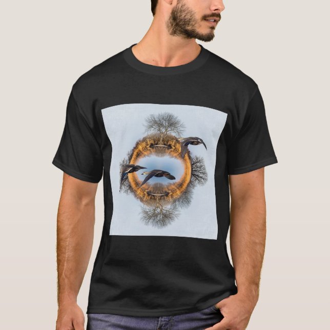 Camiseta Patos Mallard en un planeta pacífico (Anverso)