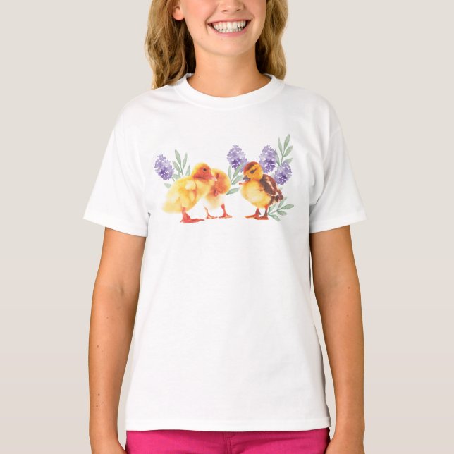 Camiseta Patos pequeños amarillos (Anverso)