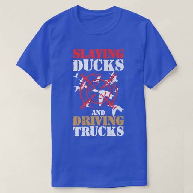 Camiseta Patos y camiones de conducción (Diseño del anverso)