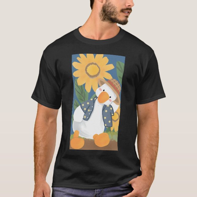 Camiseta Patos y flores (Anverso)