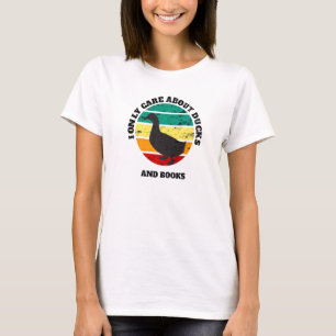 Camiseta Patos Y Libros Cuidados De Los Animales Retro Vint